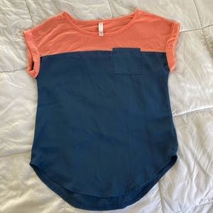 Xhilaration Color Block Top with Front Pocket